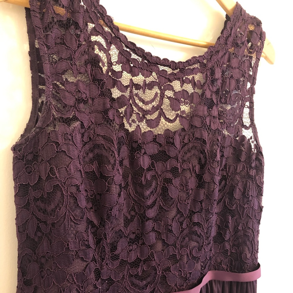 David’s Bridal Plum Lace Bodice F19328 size 12